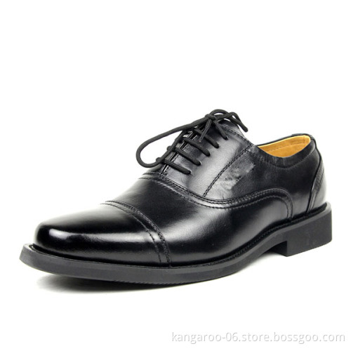 2016 Men Goodyear Welted Security Guard Uniform Shoes